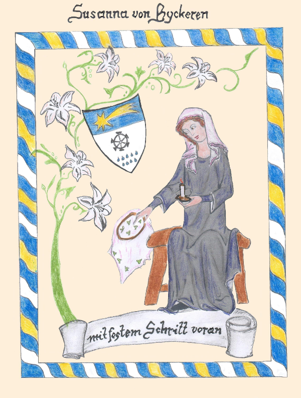 Manessebild der Susanna von Bykeren